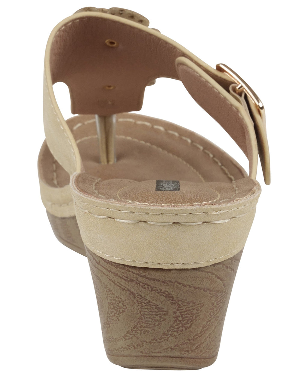 Sandales compensées Narbone Gold