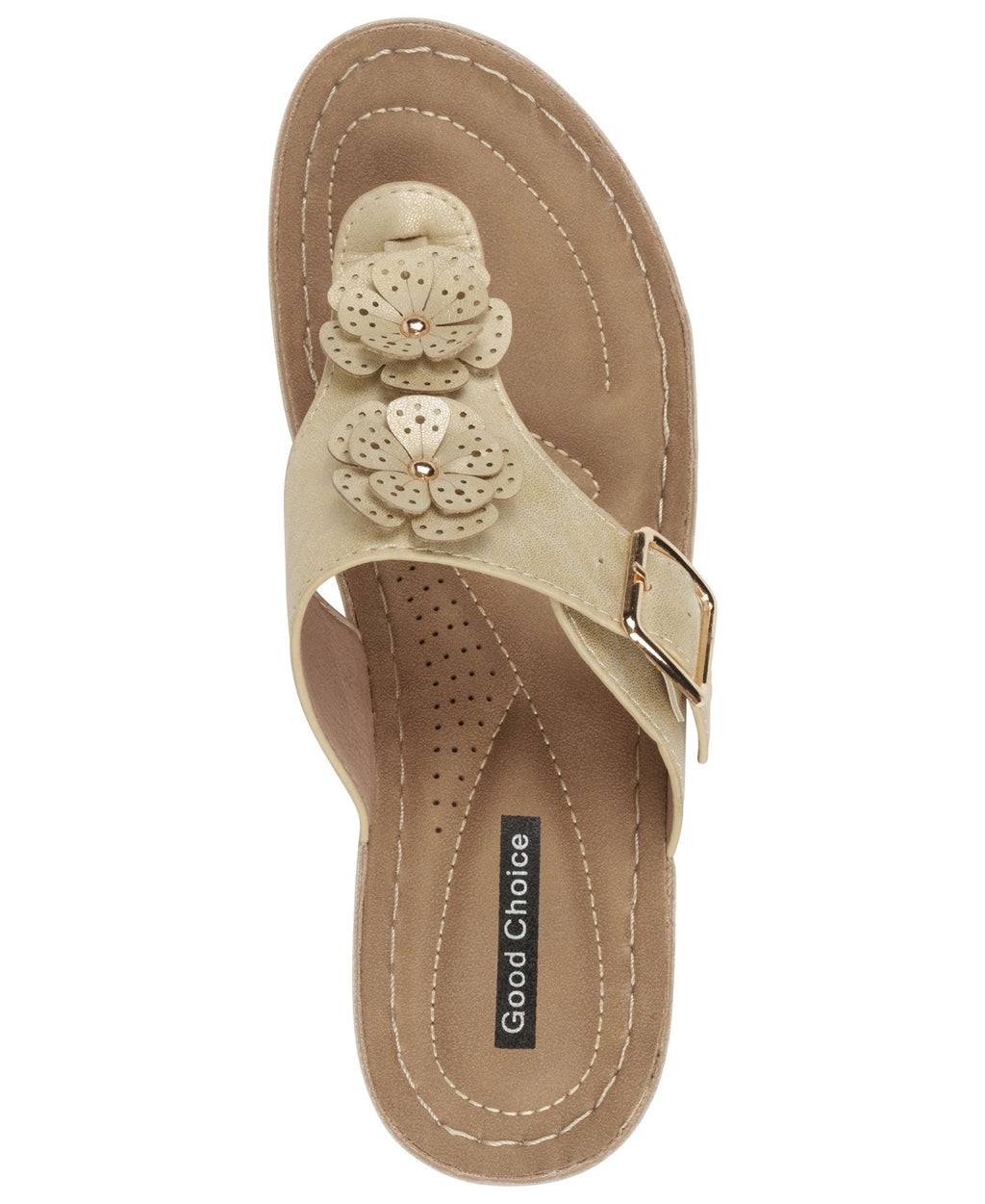 Sandales compensées Narbone Gold