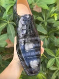 Maurice Maryland Custom Alligator Oxford - Black/Grey