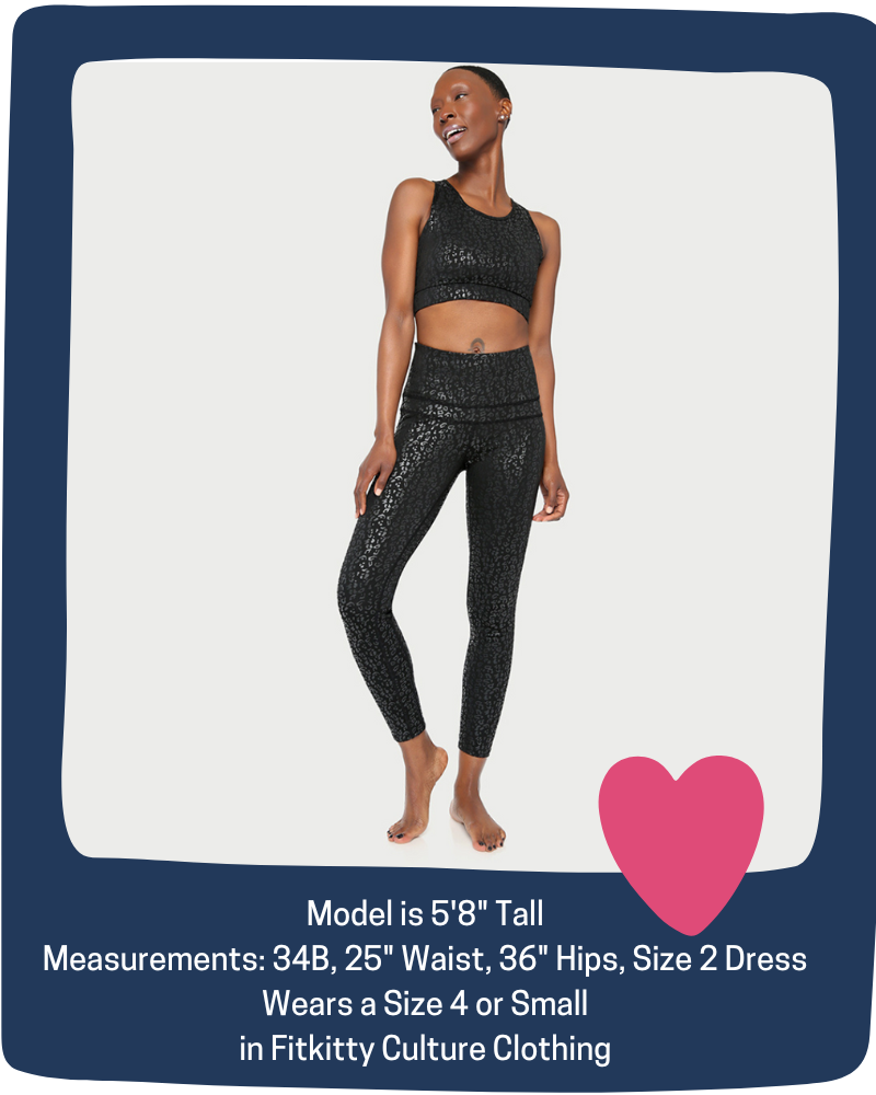 Legging actif guépard métallisé