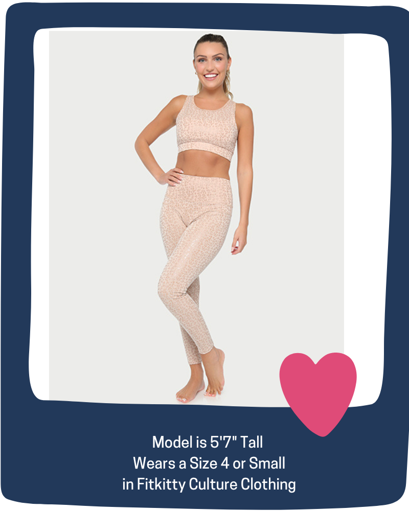 Legging actif guépard métallisé