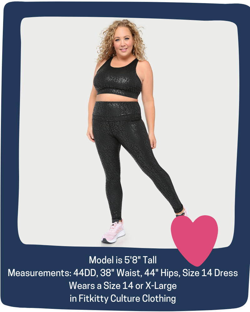 Legging actif guépard métallisé