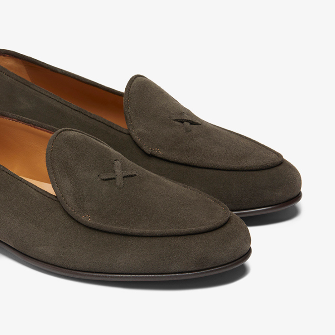 Men's Dark Brown Suede Milano Loafer