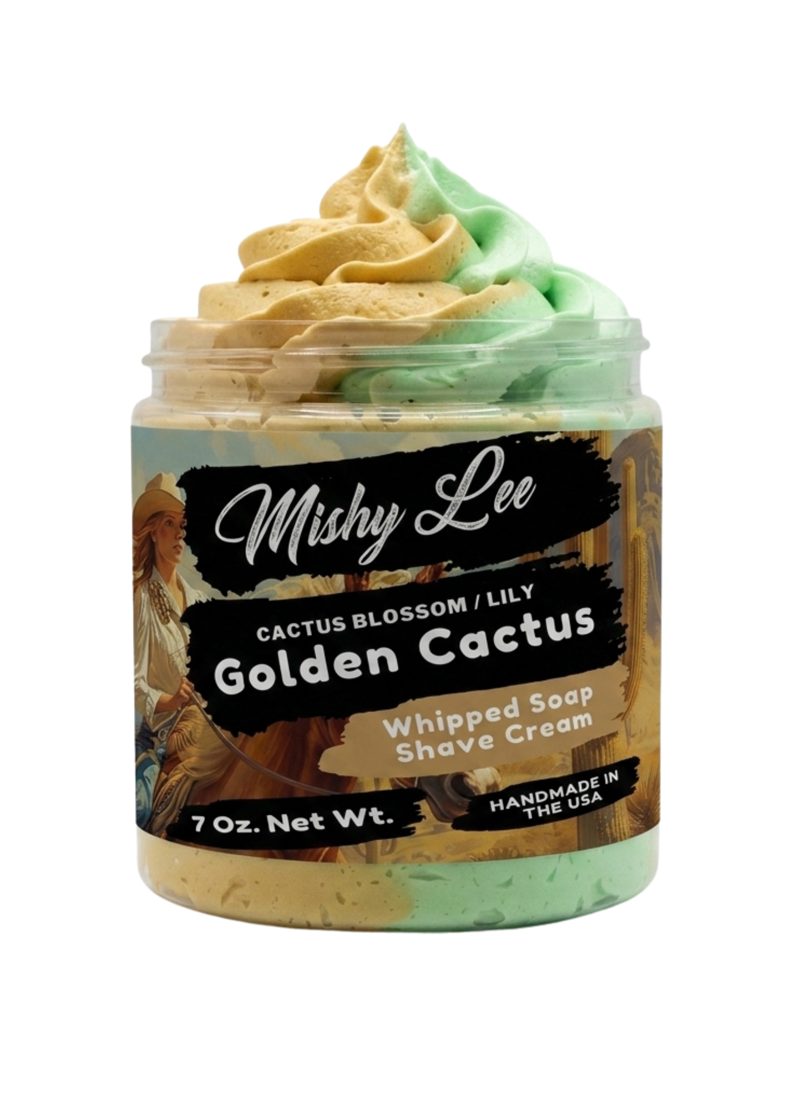 Savon fouetté et crème à raser Golden Cactus