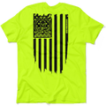T-shirt Molon Labe Ghost Flag - Jaune fluo