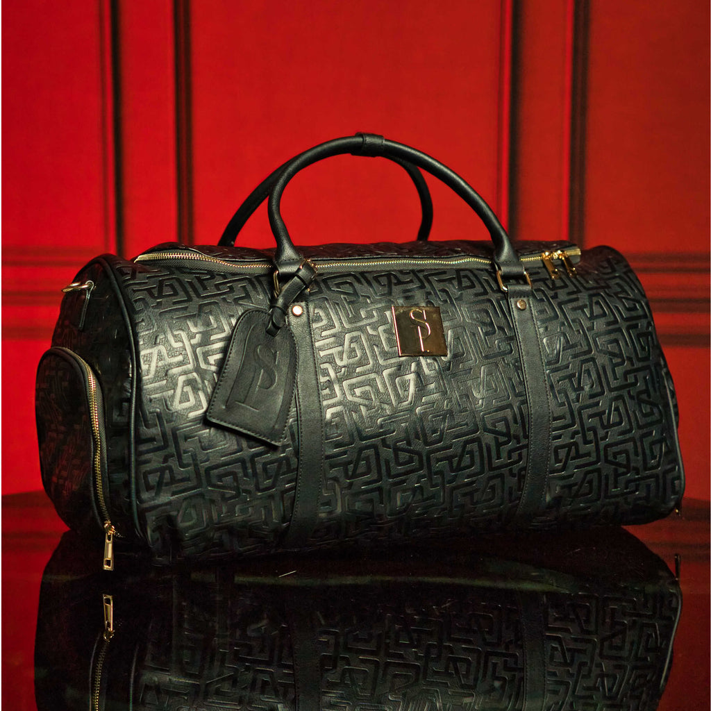 Sac polochon en cuir monogramme noir (150 exemplaires)
