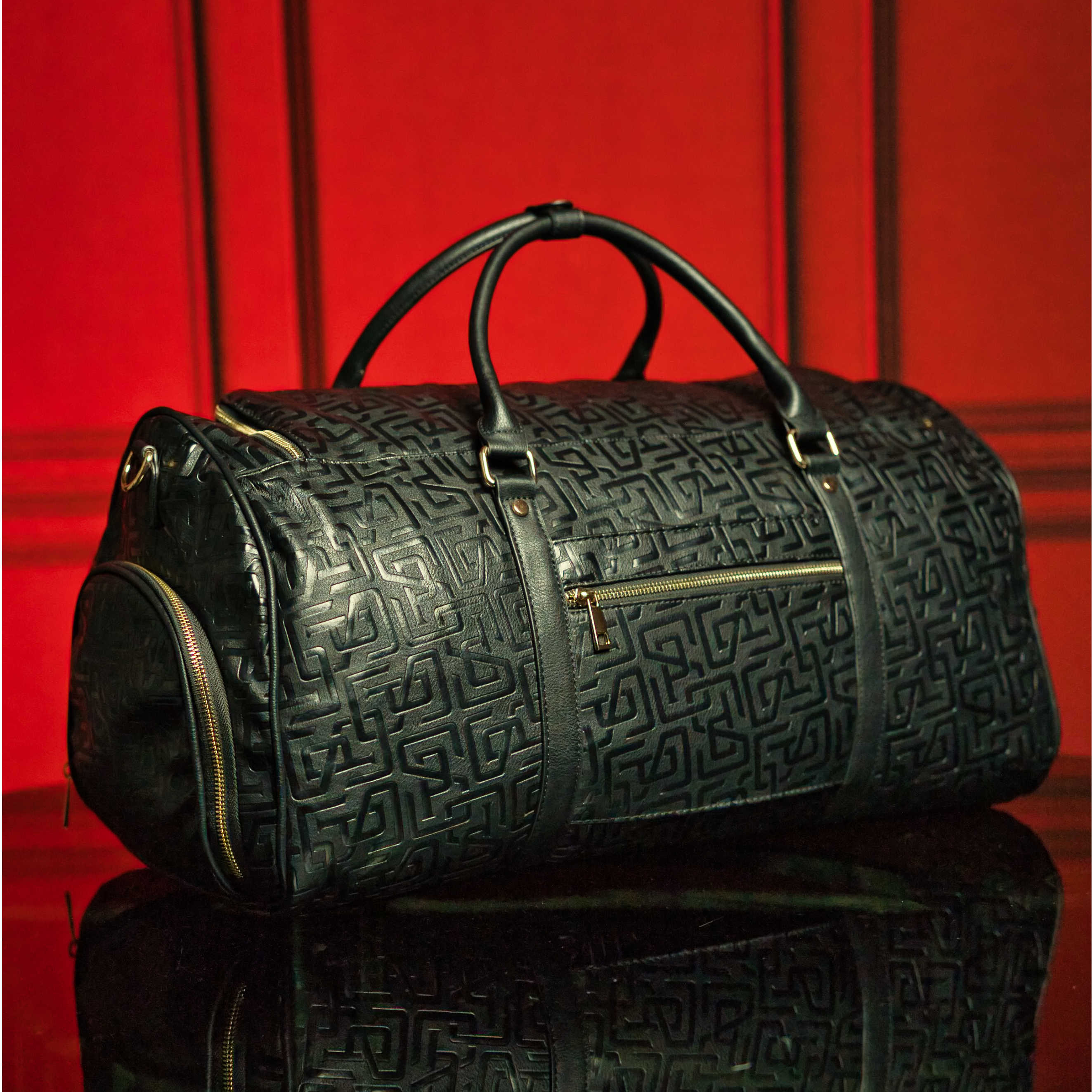 Sac polochon en cuir monogramme noir (150 exemplaires)