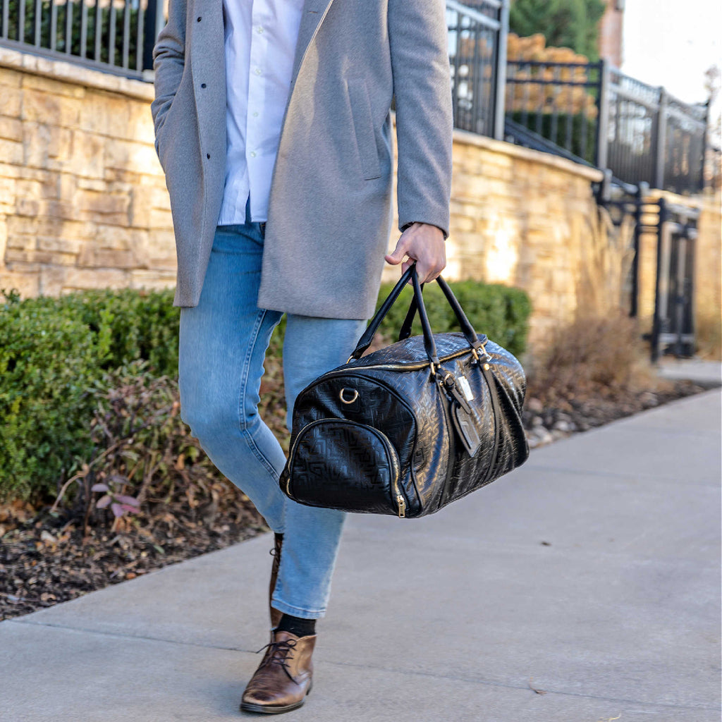 Sac polochon en cuir monogramme noir (150 exemplaires)