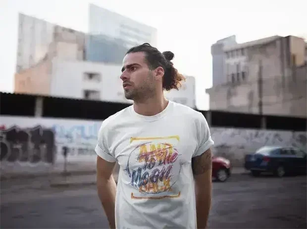 T-shirt blanc « Moon and Back »