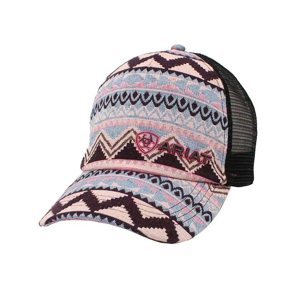 ARIAT Ponyflo Rose Tribal (Noir/Multi) - Casquette Trucker