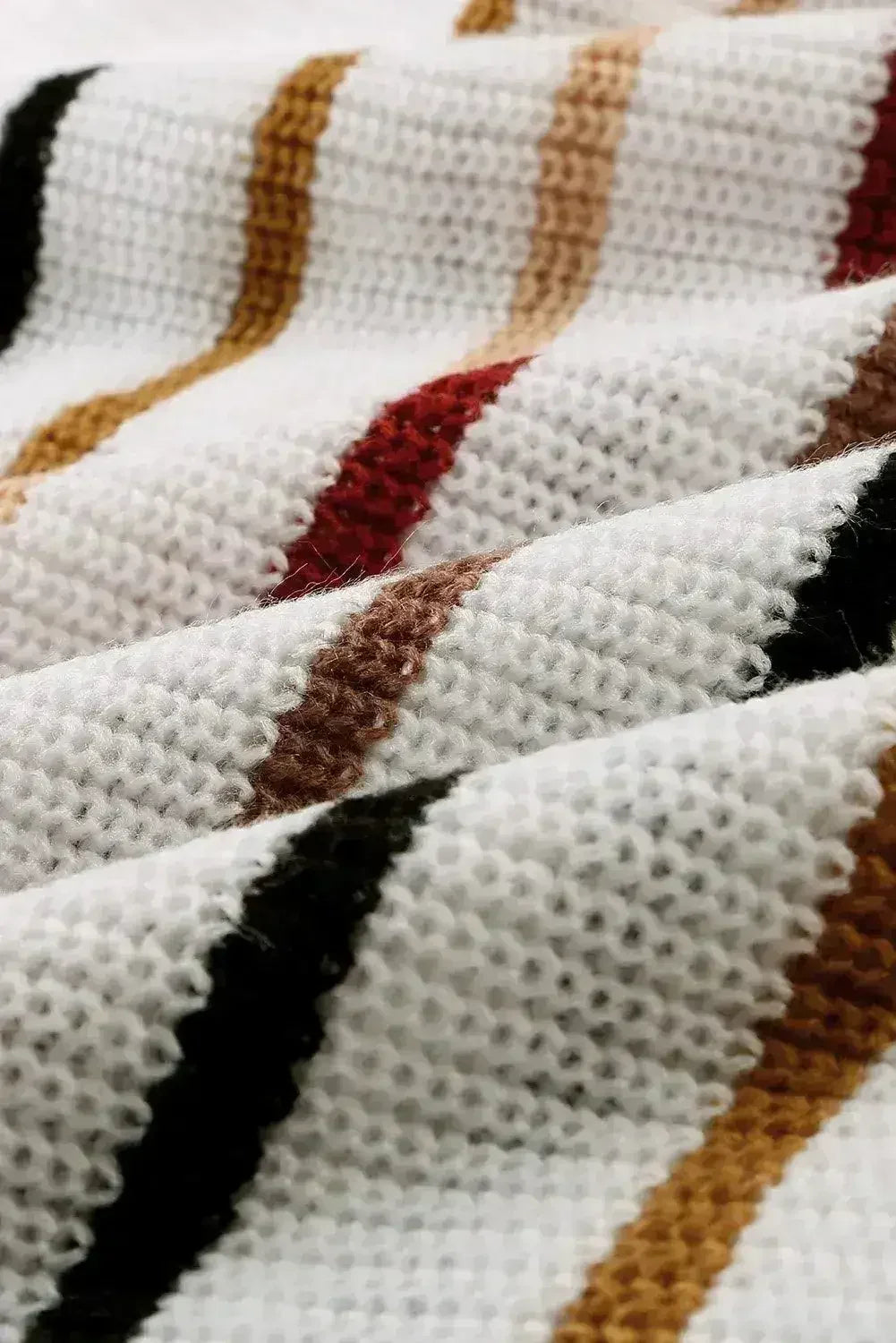 Pull en maille ample à rayures multicolores