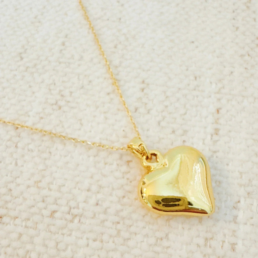 Mon collier à longue chaîne Cœur gonflé
