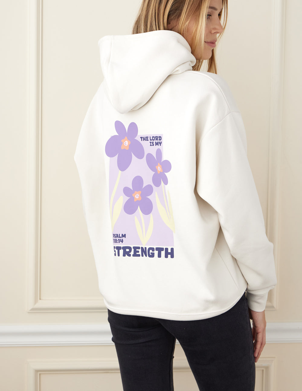 Sweat à capuche unisexe My Strength Floral