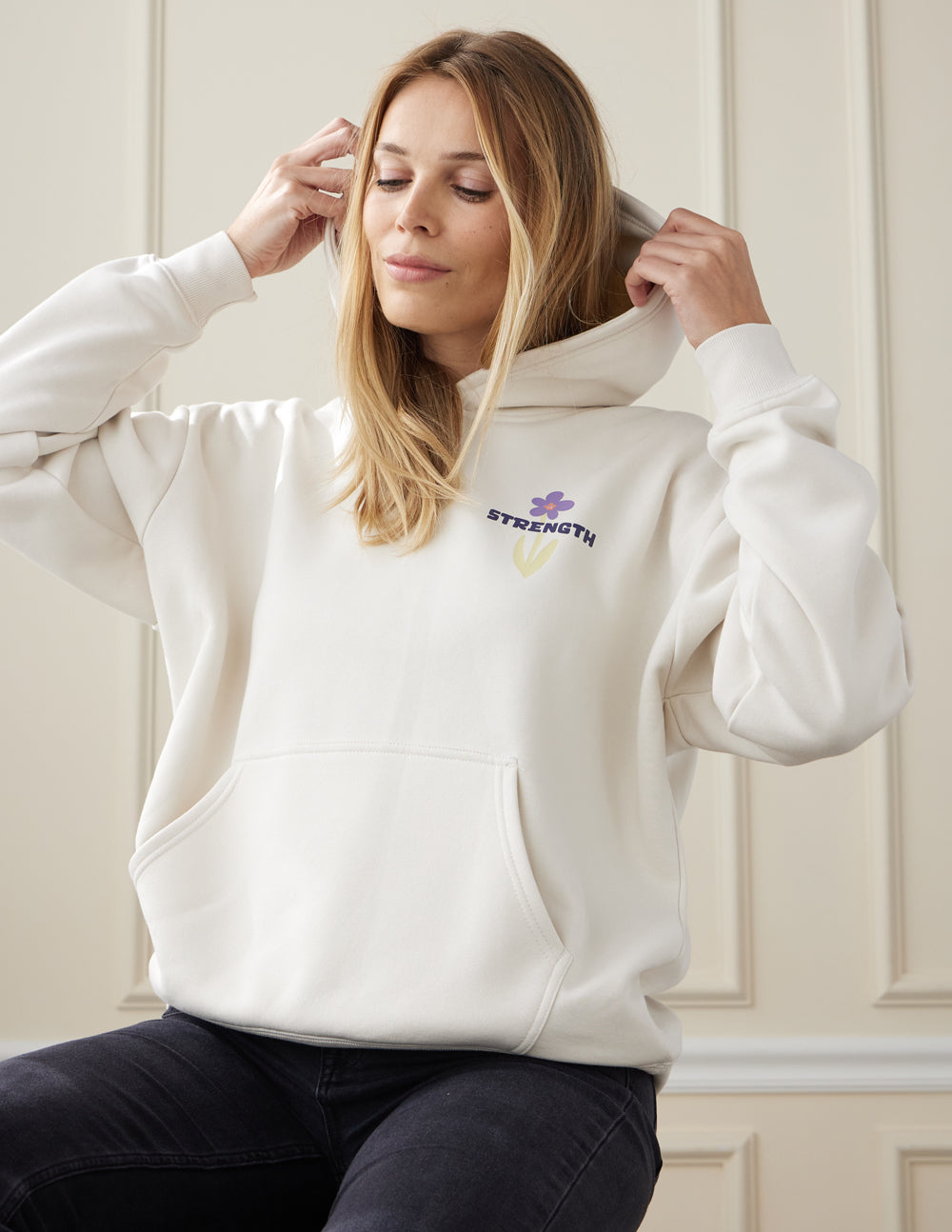 Sweat à capuche unisexe My Strength Floral
