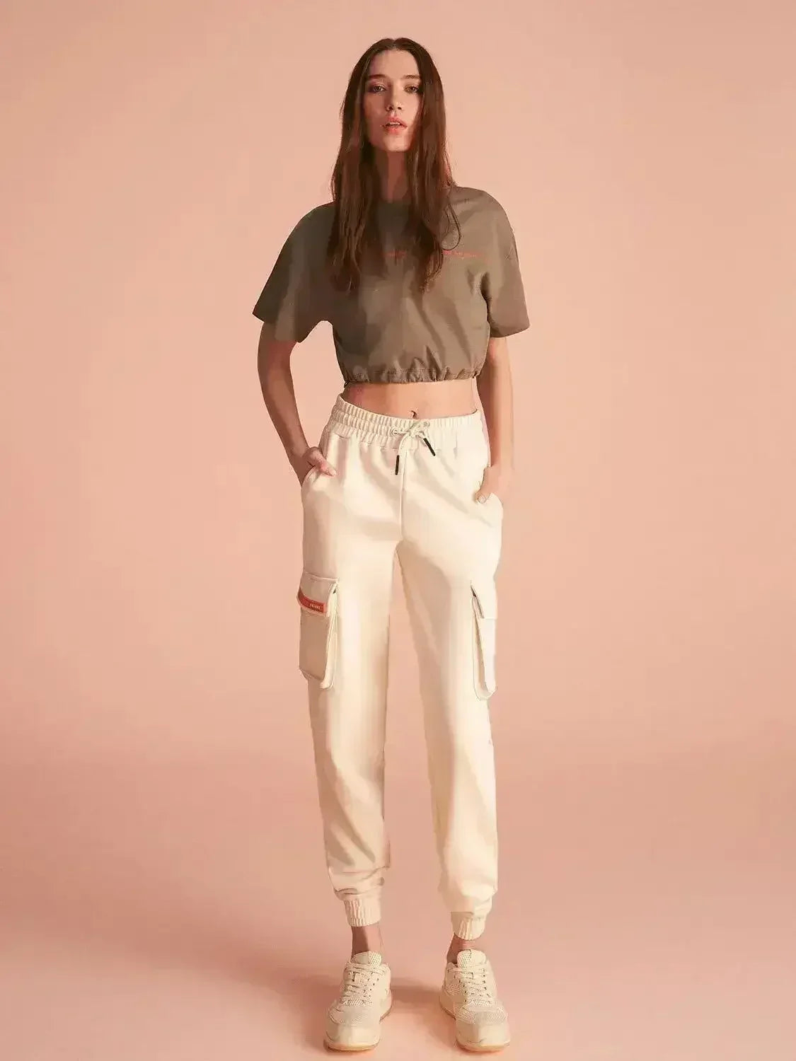 Crop top à col rond