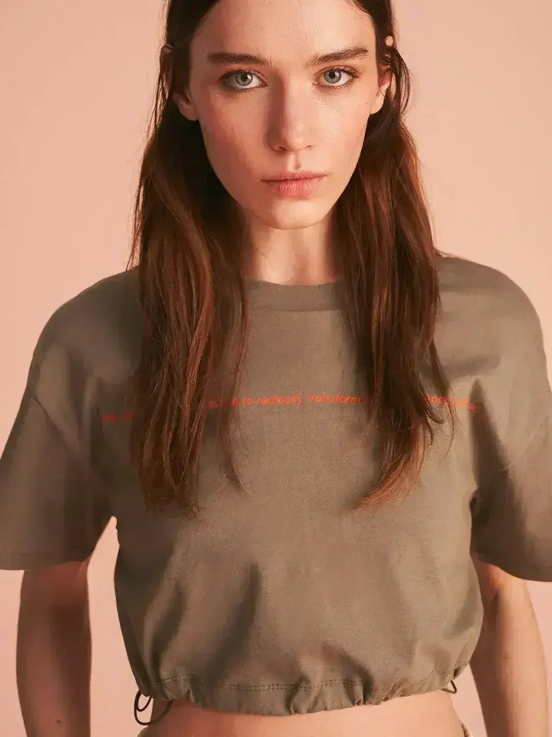 Crop top à col rond