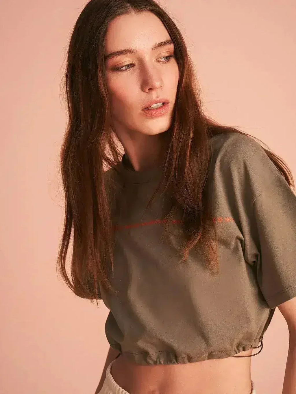 Crop top à col rond