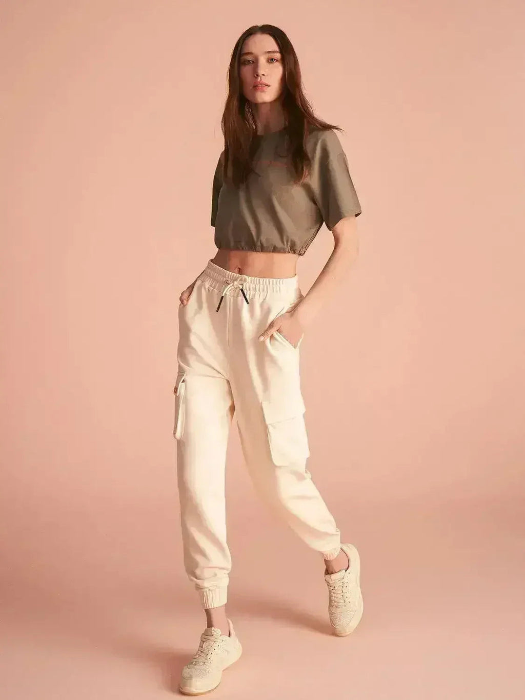 Crop top à col rond
