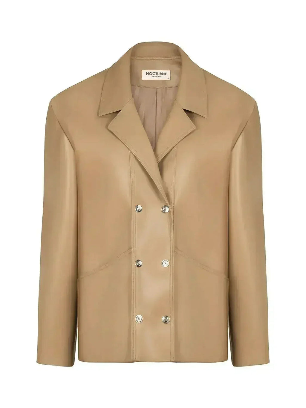 Veste en cuir croisée