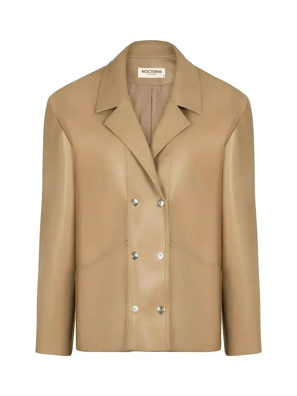 Veste en cuir croisée