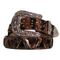 Ceinture Nocona en peau de vache imprimée tigre pour femme (Liquidation)