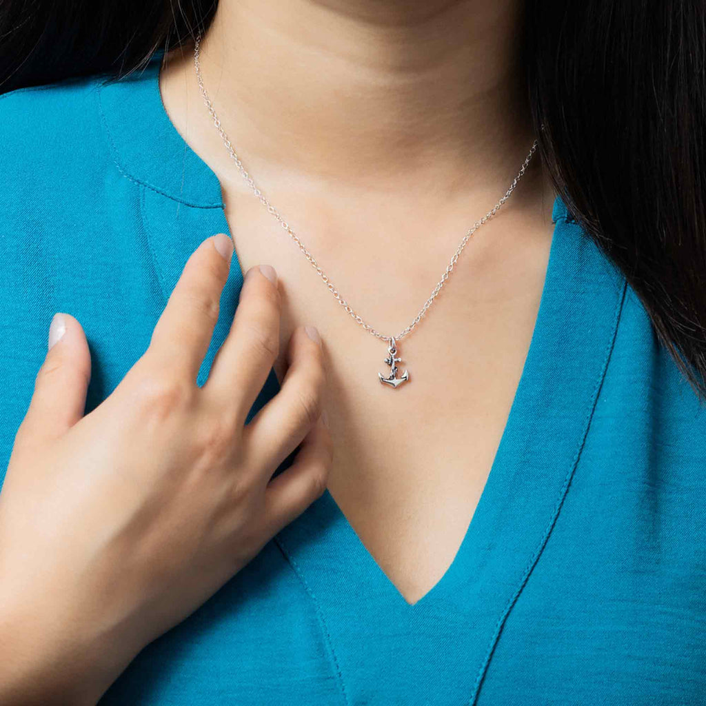 Collier Ancre - Argent Sterling - Collier d'Amitié - Cadeau pour Elle