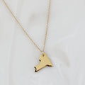Tiny New York State Necklace – Gold State Charm on 16" Chain