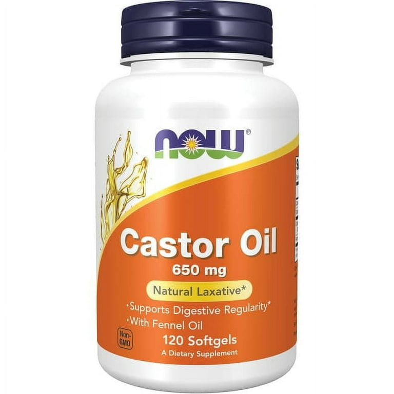 Now Foods Huile de Ricin 650 mg 120 gél