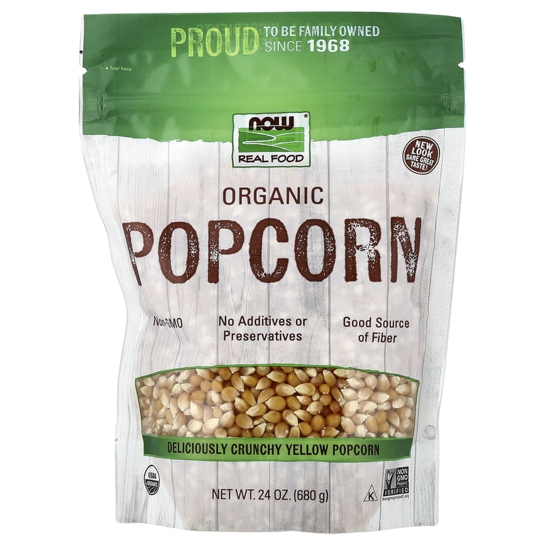 Now Real Food Popcorn Biologique 680g - 6306 - Paquet de 2