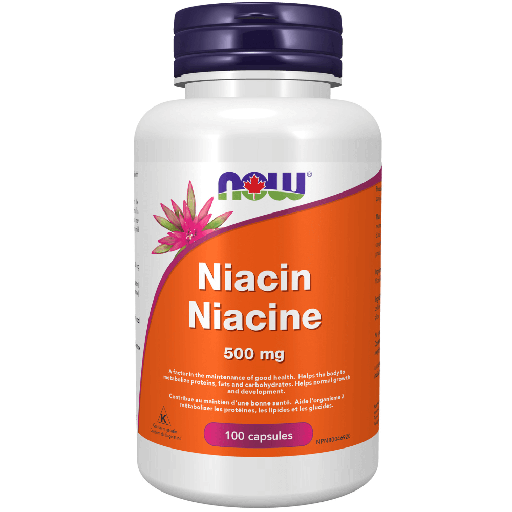 Now Foods Niacine 500 mg 100 Gélules - 0481 - Lot de 4