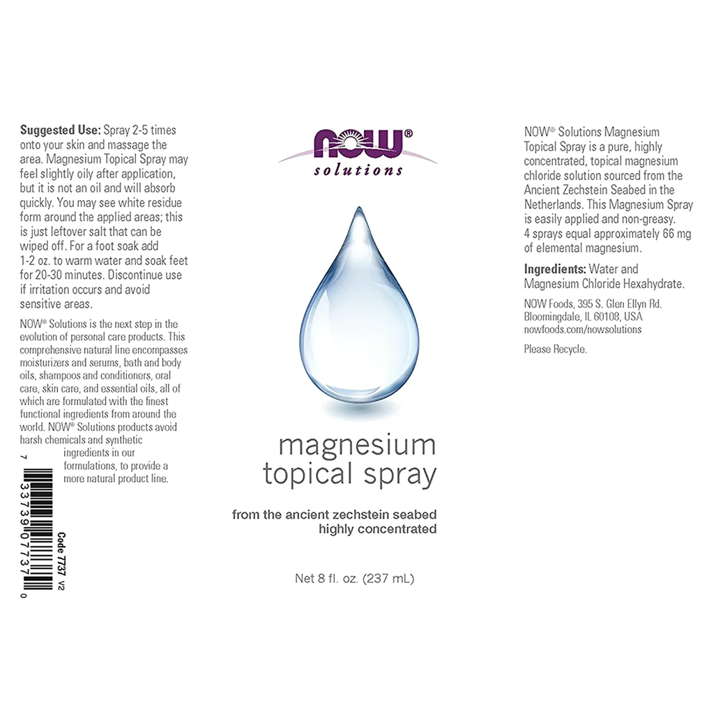 Now Solutions Spray Magnésium Topique 237ml - 7737