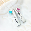Collier Maman - Barre Nom Personnalisé - Collier en Argent Sterling