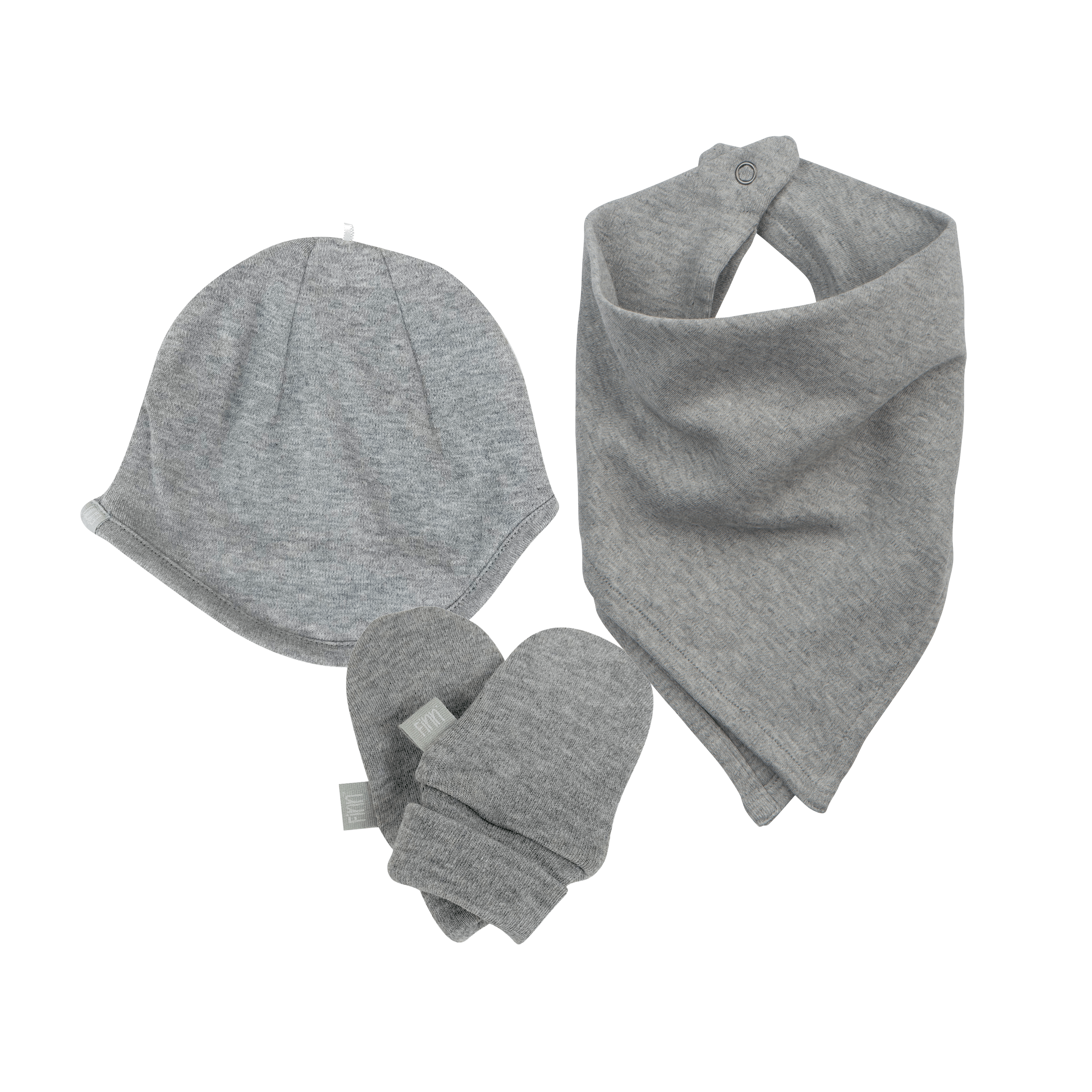 coffret cadeau d'accessoires pour nouveau-né | gris chiné