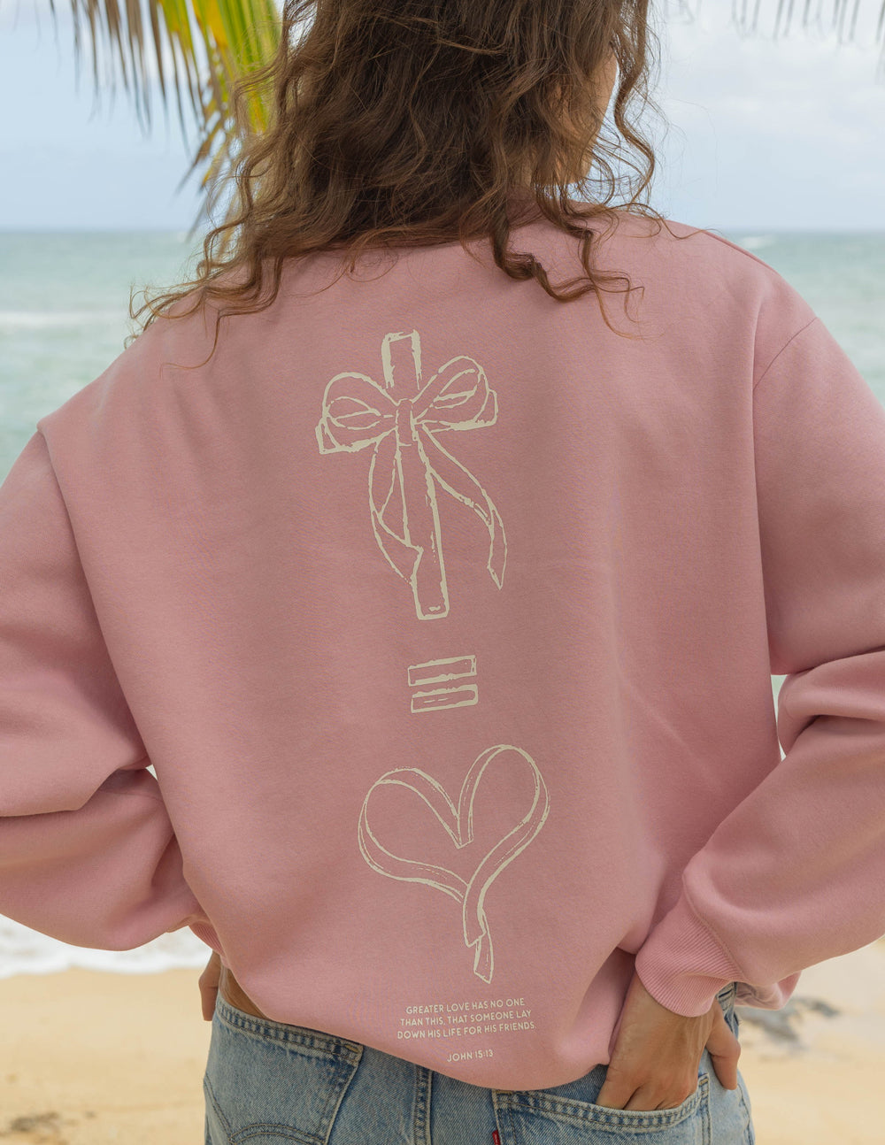 Sweat-shirt unisexe à col rond « No Greater Love »