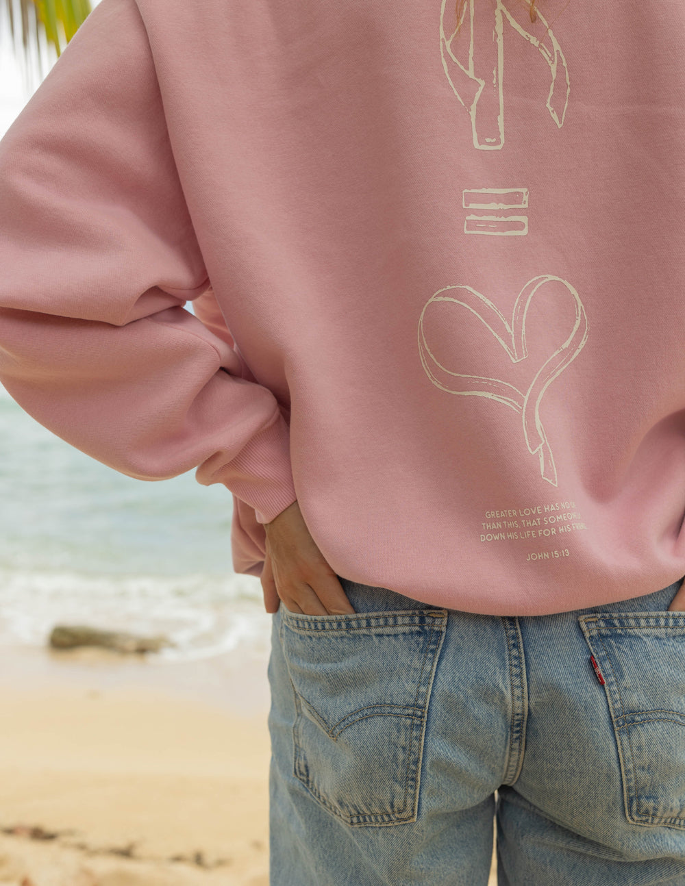 Sweat-shirt unisexe à col rond « No Greater Love »