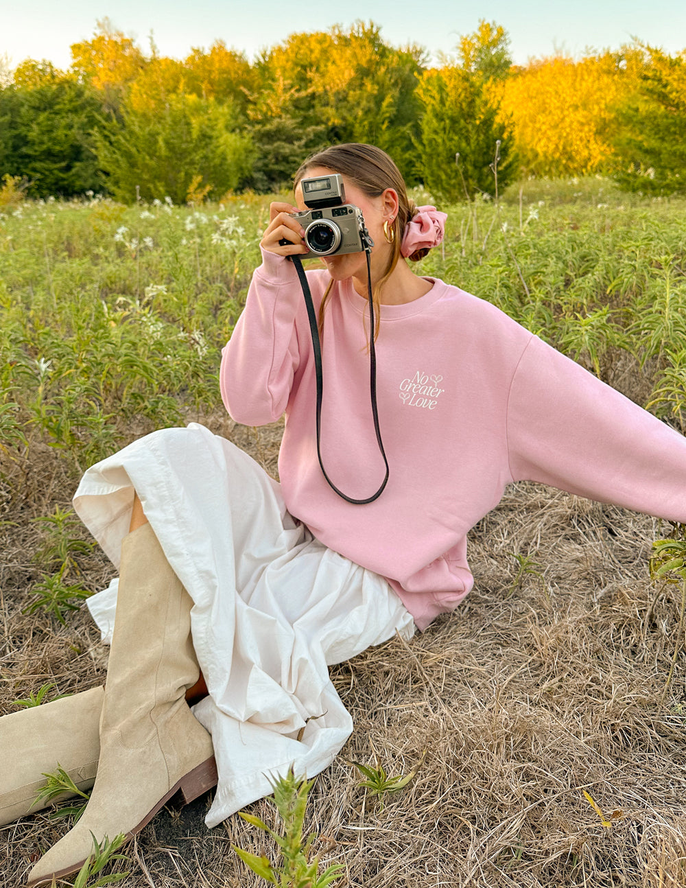 Sweat-shirt unisexe à col rond « No Greater Love »