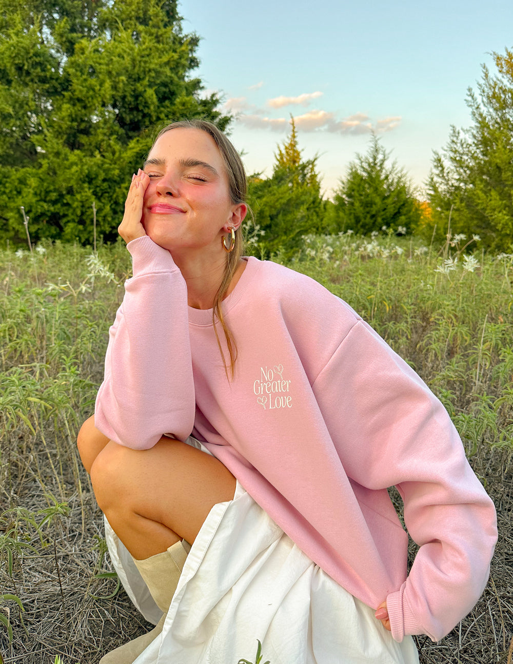 Sweat-shirt unisexe à col rond « No Greater Love »
