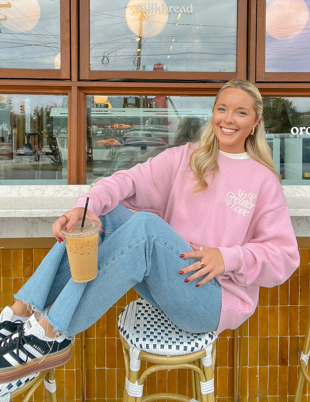 Sweat-shirt unisexe à col rond « No Greater Love »