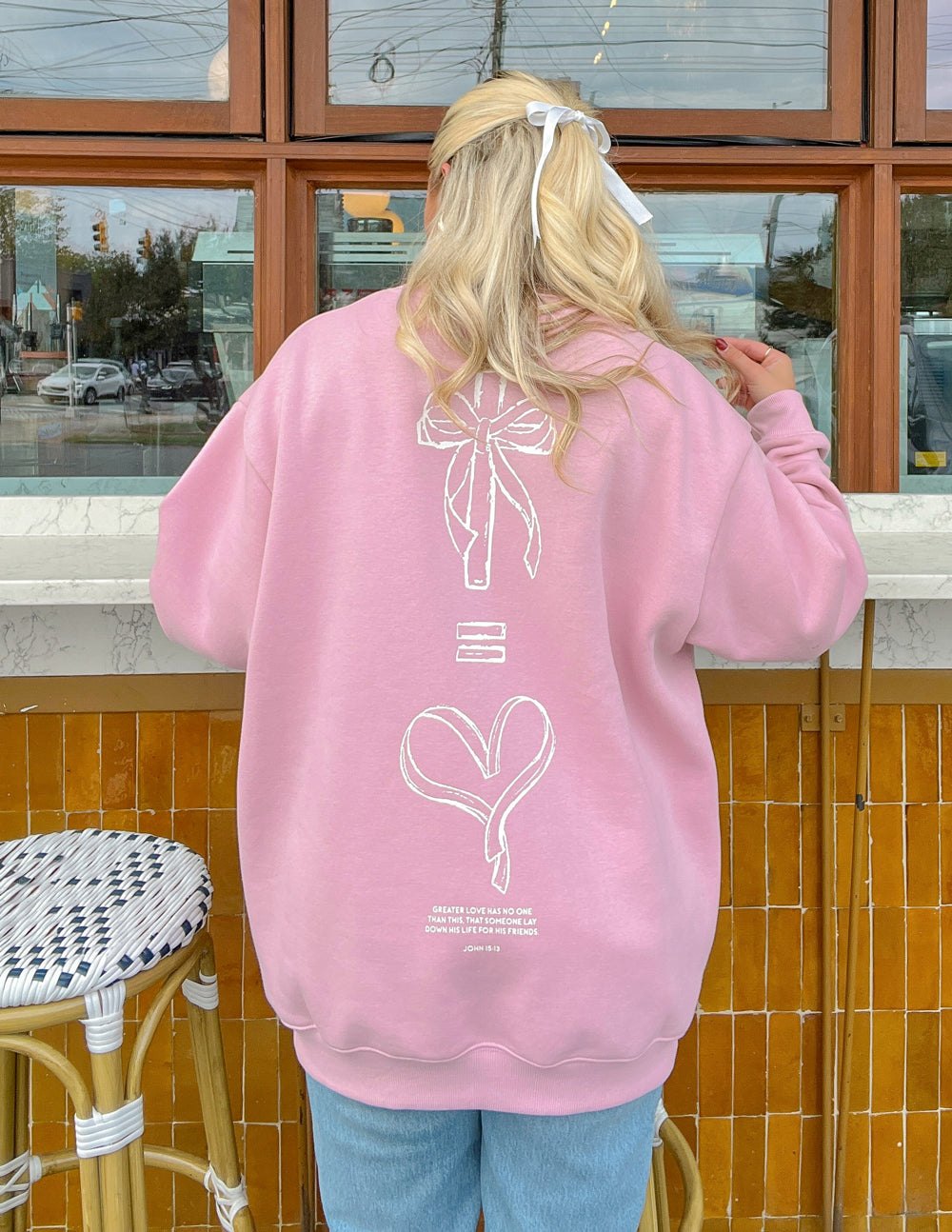 Sweat-shirt unisexe à col rond « No Greater Love »