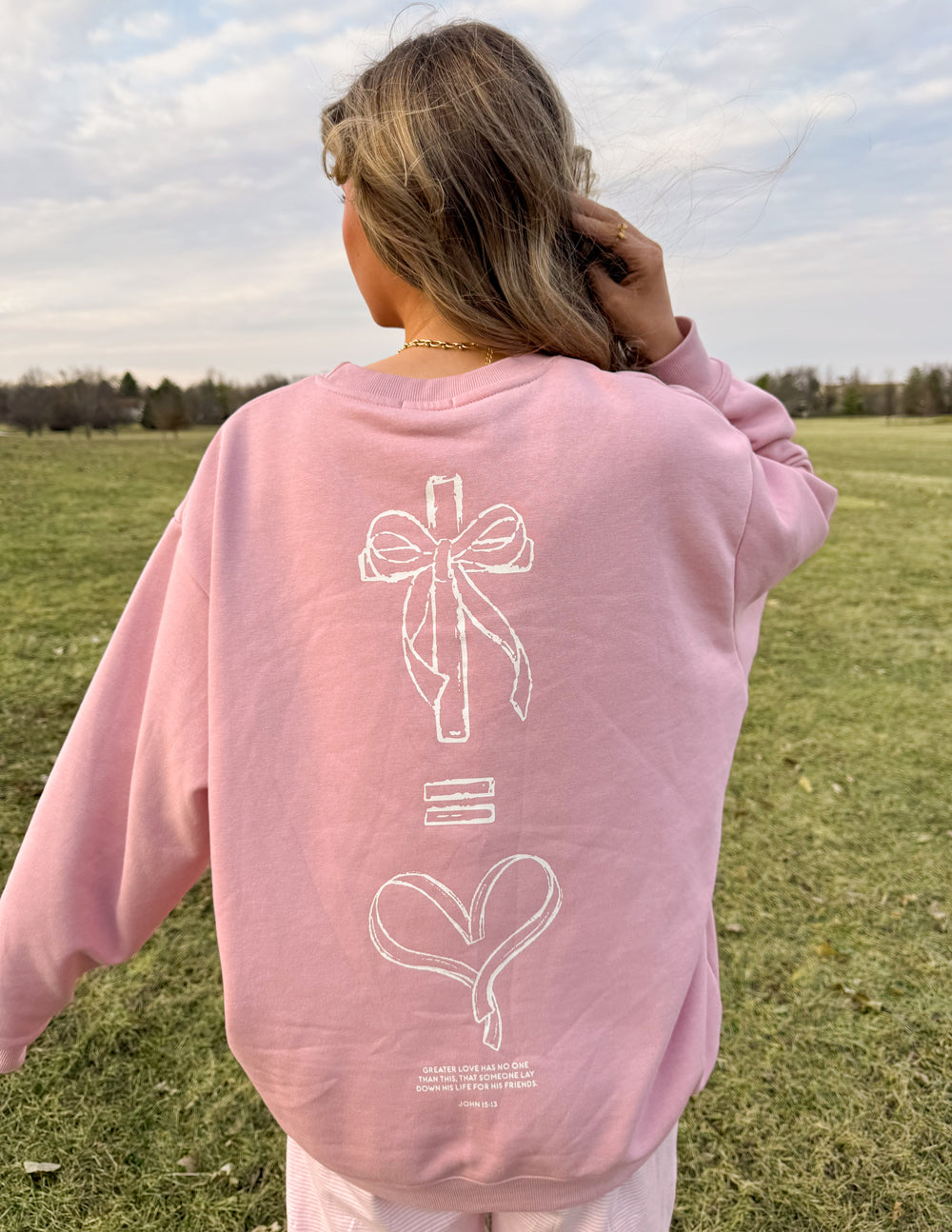 Sweat-shirt unisexe à col rond « No Greater Love »