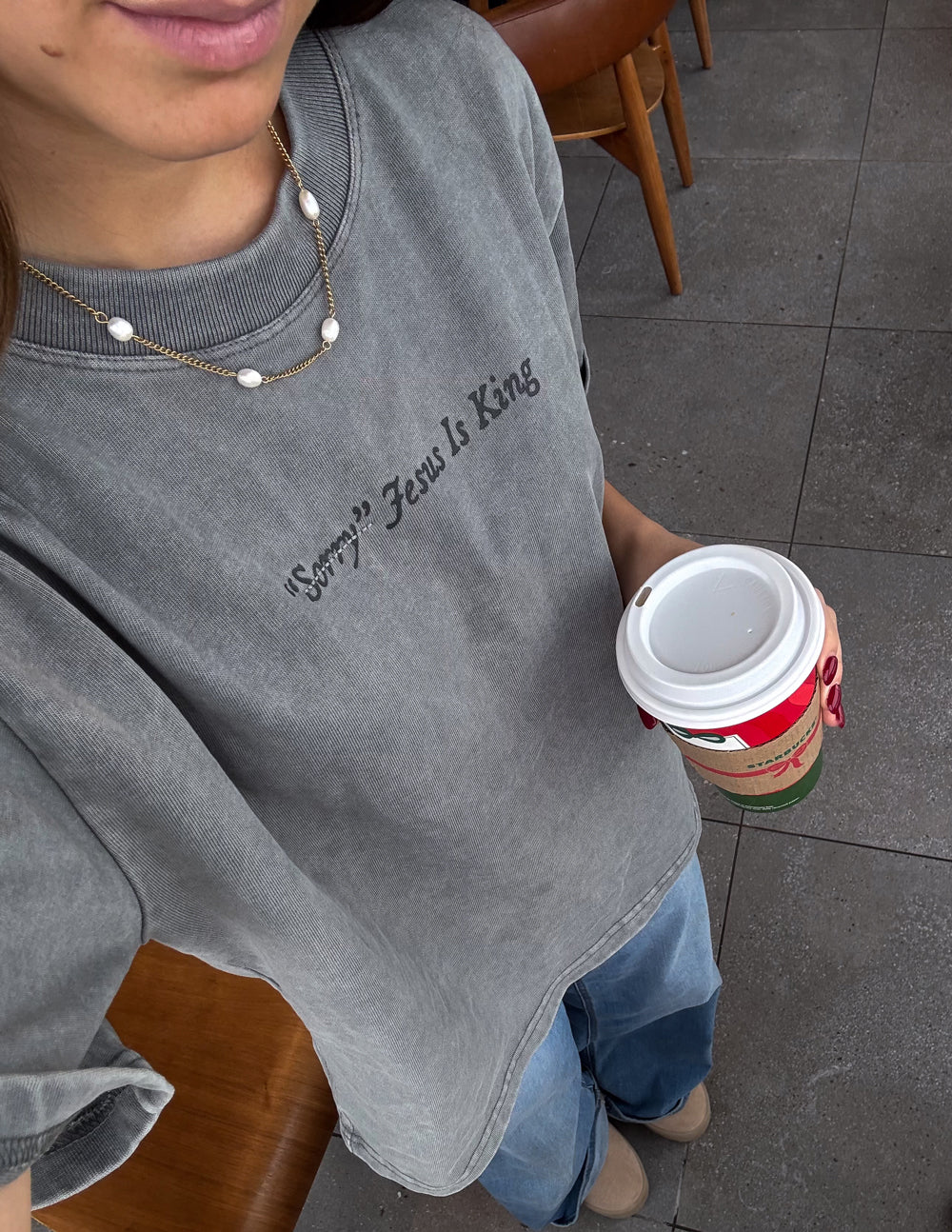 T-shirt épais "Not Sorry Jesus Is King"