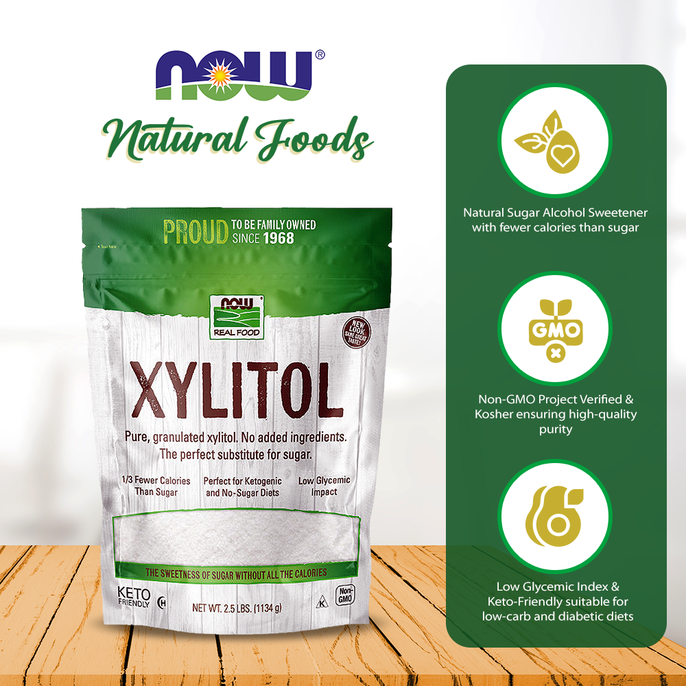 Now Real Foods Xylitol 2,5 livres - 6986