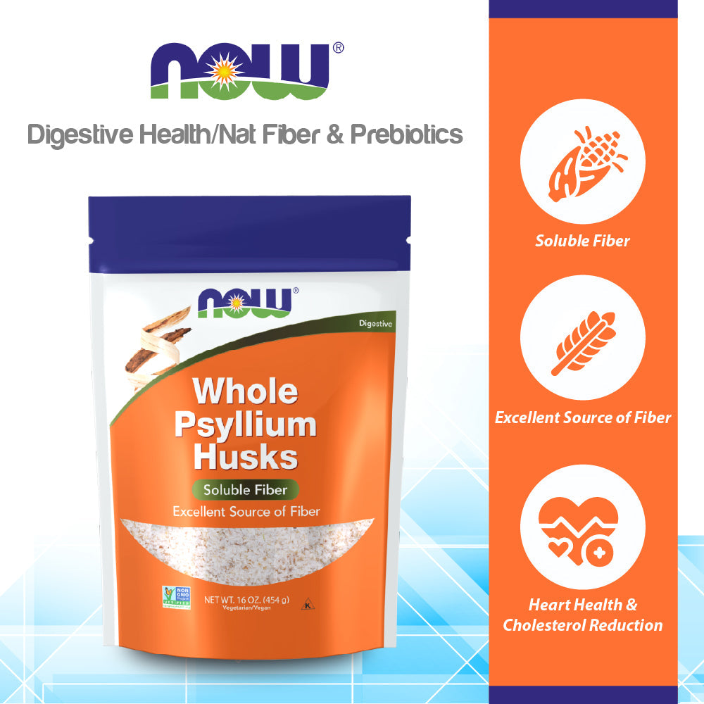 NOW Foods Psyllium Entier en Cosse 454g - 5981