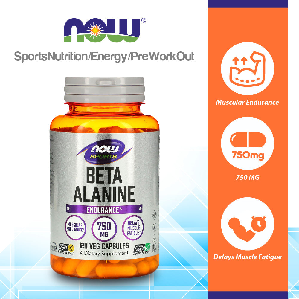 Now Sports Beta-Alanine 750mg 120 Gélules - 2008