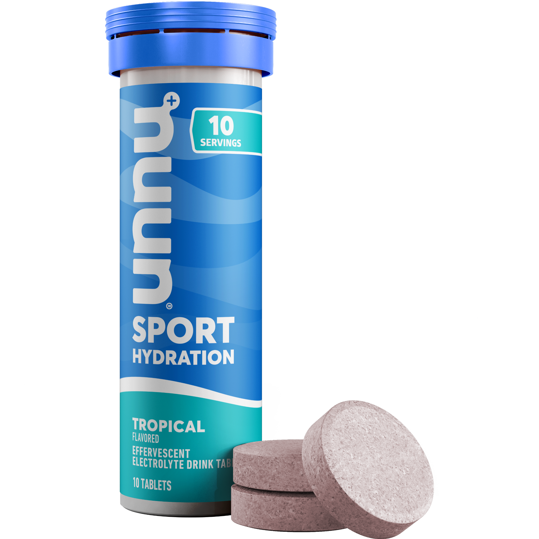 Nuun - Complément Électrolytique Effervescent Actif Tropical - 10 Comprimés - Lot de 3