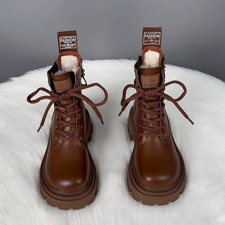 Bottes d'hiver à plateforme doublées de fourrure