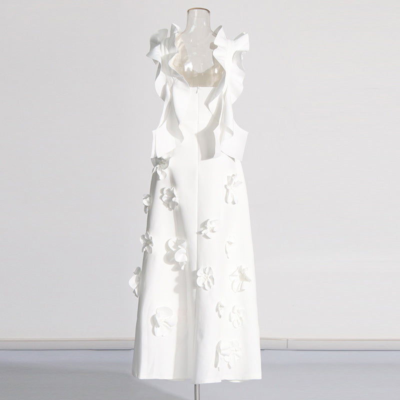 Robe caraco fleurie en 3D avec coutures de haute qualité