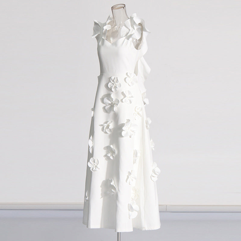Robe caraco fleurie en 3D avec coutures de haute qualité