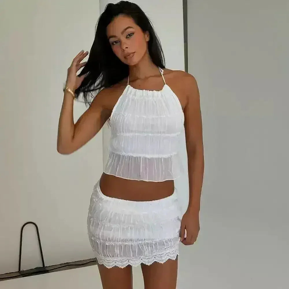 Tissu plissé personnalisé à rayures dos nu pour femmes, collection printemps et été