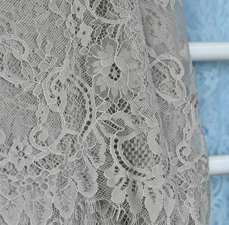 3 mètres/lot de Tissu en Dentelle de Chantilly Française Blanc cassé, Cils Broderie Dentelle Artisanat Voile de Mariée Accessoire de Dentelle Largeur 150cm